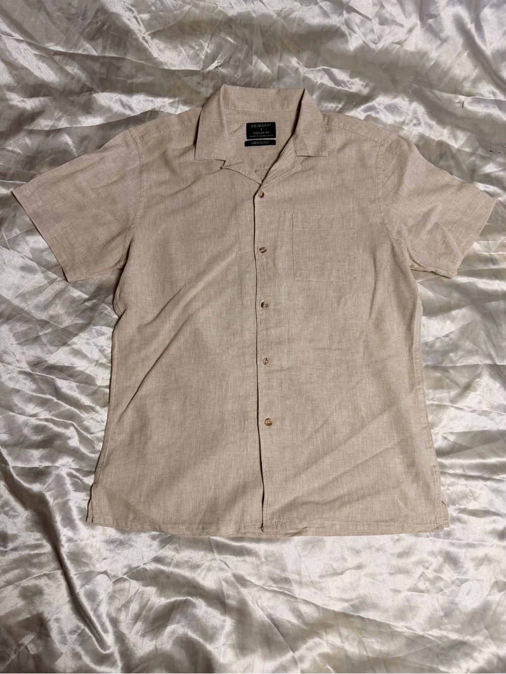 Linen Short-Sleeve Button-Down Shirt